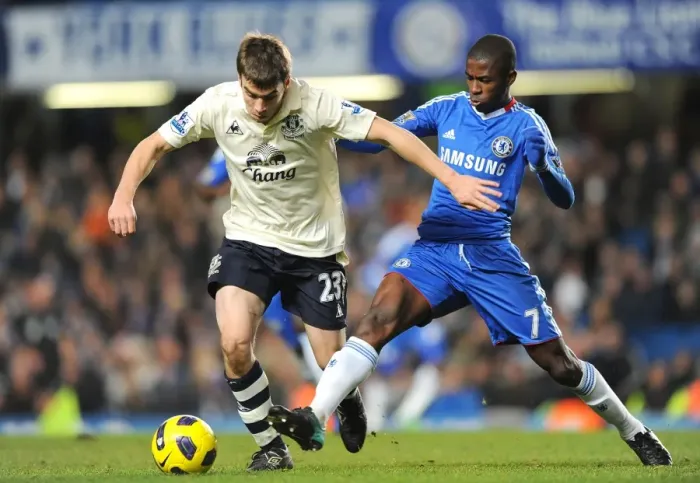 Framed Print : Clash at Stamford Bridge: Coleman vs. Ramires - Premier League Battle (Dec 2010) Framed Print : Clash at Stamford Bridge: Coleman vs. Ramires - Premier League Battle (Dec 2010)