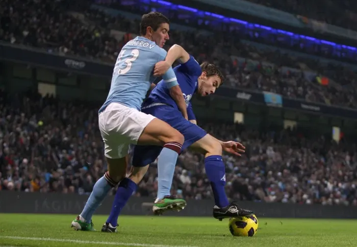 Framed Print : Clash of Titans: Coleman vs. Kolarov - Manchester City vs. Everton (2010) Framed Print : Clash of Titans: Coleman vs. Kolarov - Manchester City vs. Everton (2010)