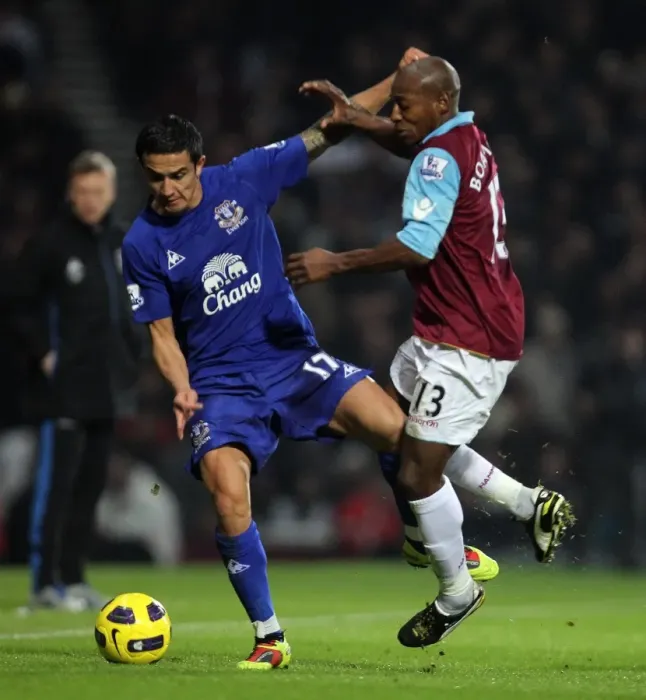 Framed Print : Clash at Upton Park: Tim Cahill vs. Luis Boa Morte - Everton vs. West Ham United, Premier League Rivalry (26 December 2010) Framed Print : Clash at Upton Park: Tim Cahill vs. Luis Boa Morte - Everton vs. West Ham United, Premier League Rivalry (26 December 2010)