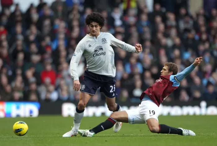 Framed Print : Clash at Villa Park: Petrov vs. Fellaini - A Premier League Battle Framed Print : Clash at Villa Park: Petrov vs. Fellaini - A Premier League Battle