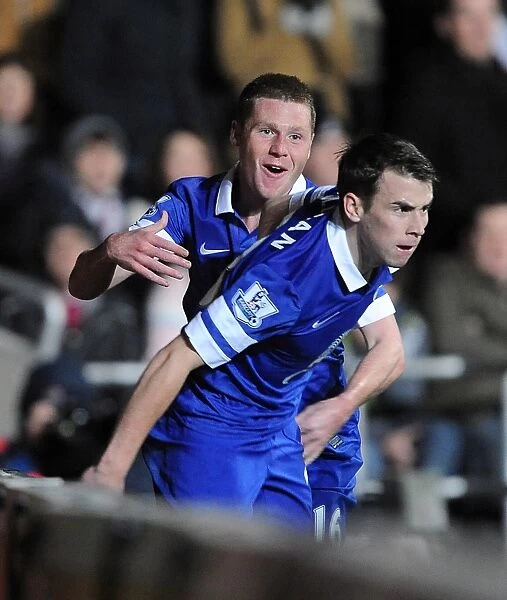 Coleman and McCarthy: Everton's Unstoppable Duo Celebrate Goal Against Swansea City (22-12-2013)