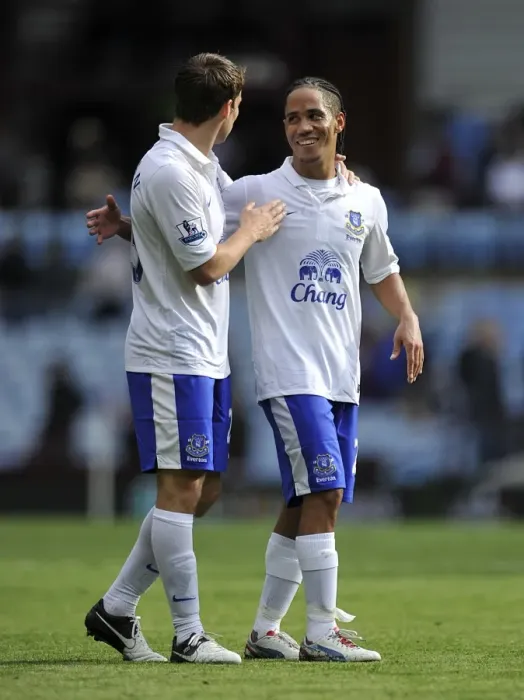 Framed Print : Coleman and Pienaar: Everton's Victory Celebrations vs. Aston Villa (25-08-2012) Framed Print : Coleman and Pienaar: Everton's Victory Celebrations vs. Aston Villa (25-08-2012)