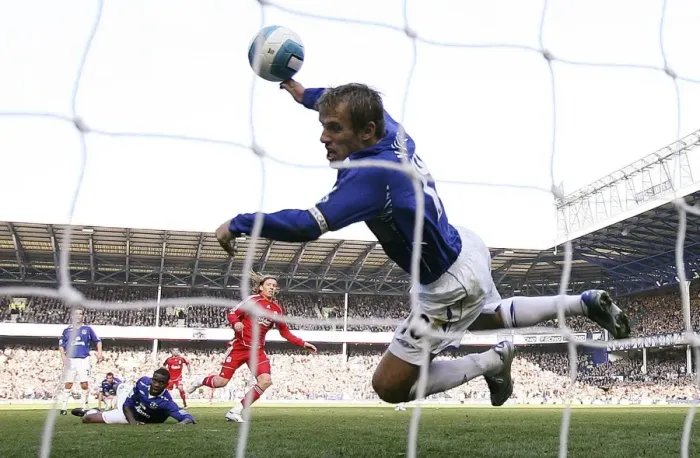 Framed Print : Controversial Handball by Phil Neville: The Penalty Conceded in the Everton vs. Liverpool Derby Framed Print : Controversial Handball by Phil Neville: The Penalty Conceded in the Everton vs. Liverpool Derby