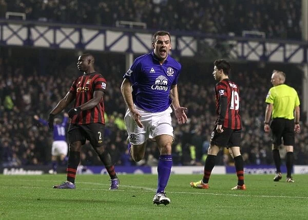 Darron Gibson's Stunner: Everton's First Goal Against Manchester City (31 January 2012, Everton v Manchester City, Barclays Premier League)