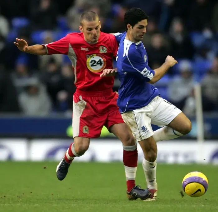 Framed Print : David Bentley Victory Over Mikel Arteta: Everton vs. Blackburn Rovers, FA Barclays Premiership, Goodison Park Framed Print : David Bentley Victory Over Mikel Arteta: Everton vs. Blackburn Rovers, FA Barclays Premiership, Goodison Park