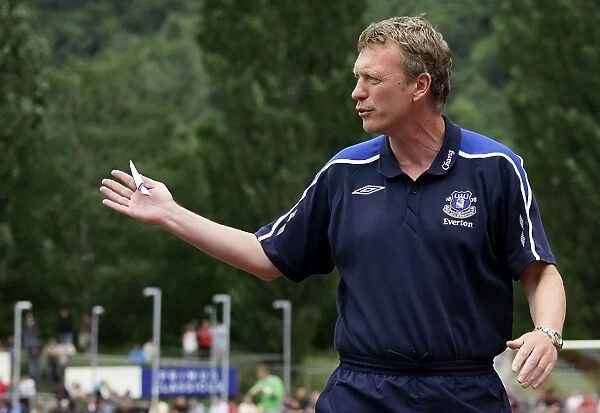 David Moyes. Everton manager David Moyes adivises his players during a