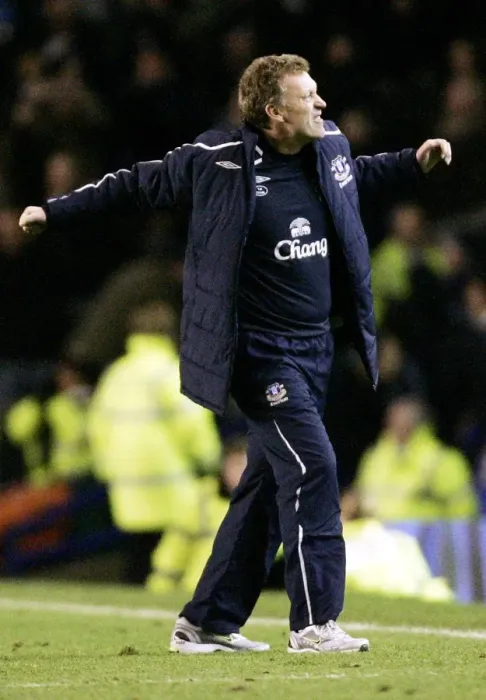 Framed Print : David Moyes: Everton Manager Celebrates Glory at Goodison Park Over Aston Villa (08 / 09) Framed Print : David Moyes: Everton Manager Celebrates Glory at Goodison Park Over Aston Villa (08 / 09)