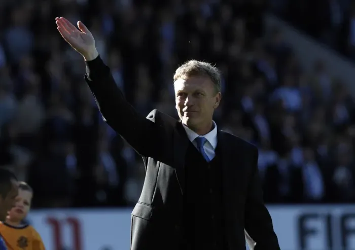 Framed Print : David Moyes Reaction: Everton vs. Chelsea (BPL, Goodison Park, 22 May 2011)