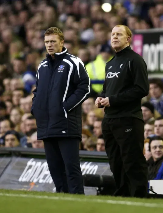 Framed Print : David Moyes vs Gary Megson: Everton vs Bolton Wanderers in Barclays Premier League Clash at Goodison Park (December 26, 2007)