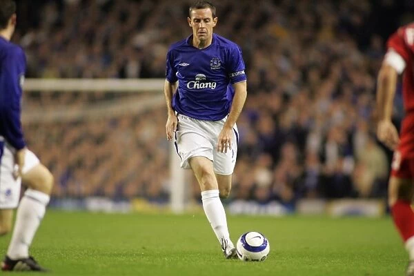 David Weir brings the ball out of defence
