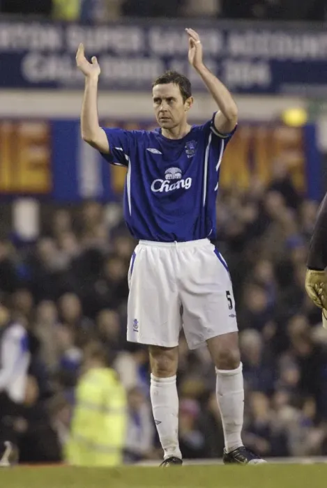 Framed Print : David Weir's Triumphant Moment: Everton's Hard-Fought Victory