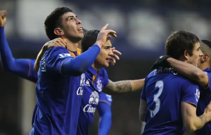 Framed Print : Denis Stracqualursi's Double: Everton's Thrilling Premier League Win Against Chelsea (February 11, 2012) Framed Print : Denis Stracqualursi's Double: Everton's Thrilling Premier League Win Against Chelsea (February 11, 2012)