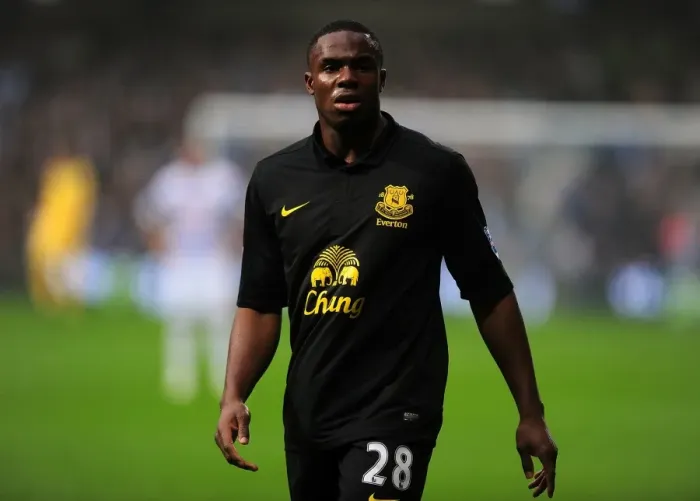 Framed Print : Determined Anichebe: Queens Park Rangers vs. Everton (1-1) - Barclays Premier League