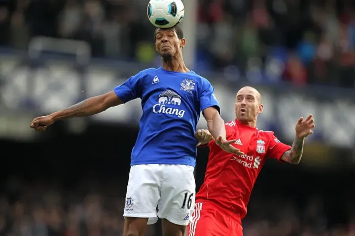 Framed Print : Determined Clash: Jermaine Beckford vs. Raul Meireles at Goodison Park - Everton vs. Liverpool (Barclays Premier League, 17 October 2010) Framed Print : Determined Clash: Jermaine Beckford vs. Raul Meireles at Goodison Park - Everton vs. Liverpool (Barclays Premier League, 17 October 2010)