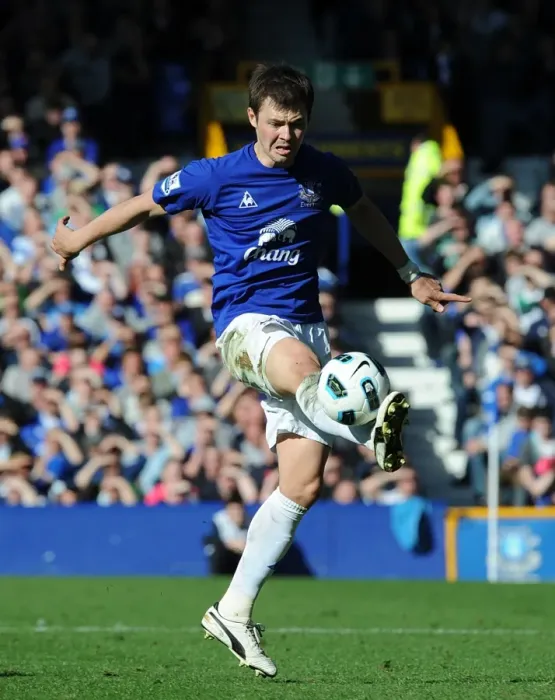 Framed Print : Diniyar Bilyaletdinov in Action at Goodison Park: Everton vs Aston Villa, Barclays Premier League (April 4, 2011) Framed Print : Diniyar Bilyaletdinov in Action at Goodison Park: Everton vs Aston Villa, Barclays Premier League (April 4, 2011)