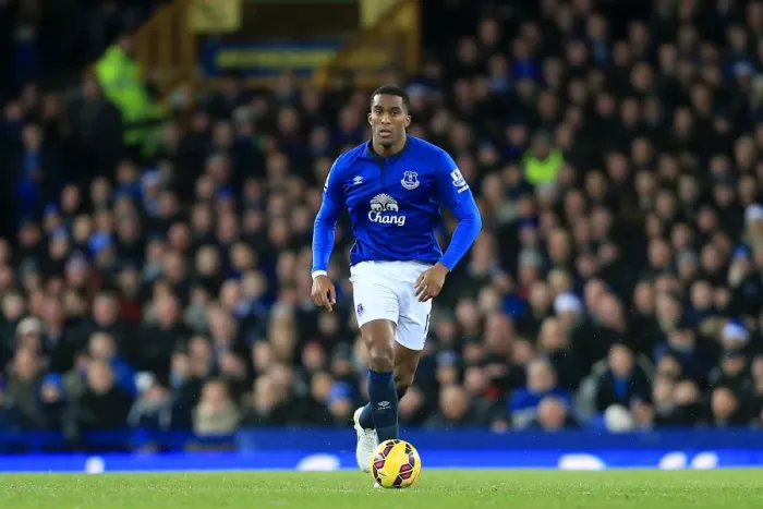 Framed Print : Distin in Action: Everton vs. Queens Park Rangers at Goodison Park, Premier League Framed Print : Distin in Action: Everton vs. Queens Park Rangers at Goodison Park, Premier League
