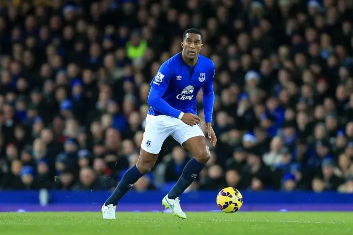 Framed Print : Distin at Goodison Park: Everton's Defensive Powerhouse vs. Queens Park Rangers, Premier League Framed Print : Distin at Goodison Park: Everton's Defensive Powerhouse vs. Queens Park Rangers, Premier League