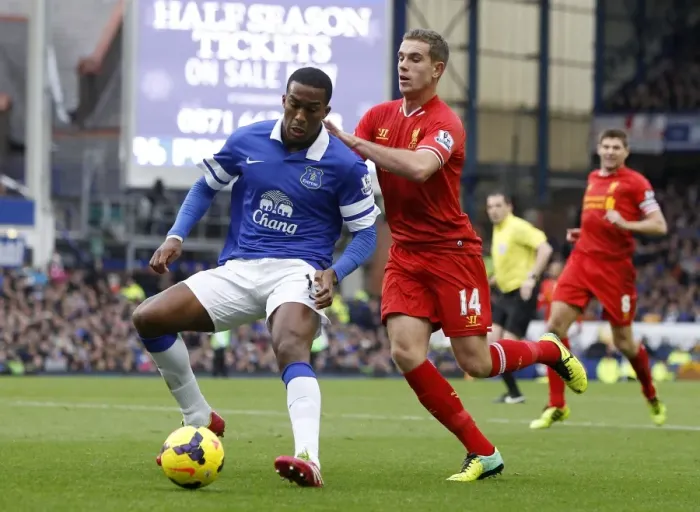 Framed Print : Distin vs Henderson: The Intense Rivalry - Everton vs Liverpool (BPL 2013: 3-3 Battle at Goodison Park) Framed Print : Distin vs Henderson: The Intense Rivalry - Everton vs Liverpool (BPL 2013: 3-3 Battle at Goodison Park)