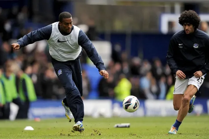 Framed Print : Distin's Defiant Performance: Everton's Historic 2-0 Victory Over Manchester City (BPL 2012-13, Goodison Park) Framed Print : Distin's Defiant Performance: Everton's Historic 2-0 Victory Over Manchester City (BPL 2012-13, Goodison Park)