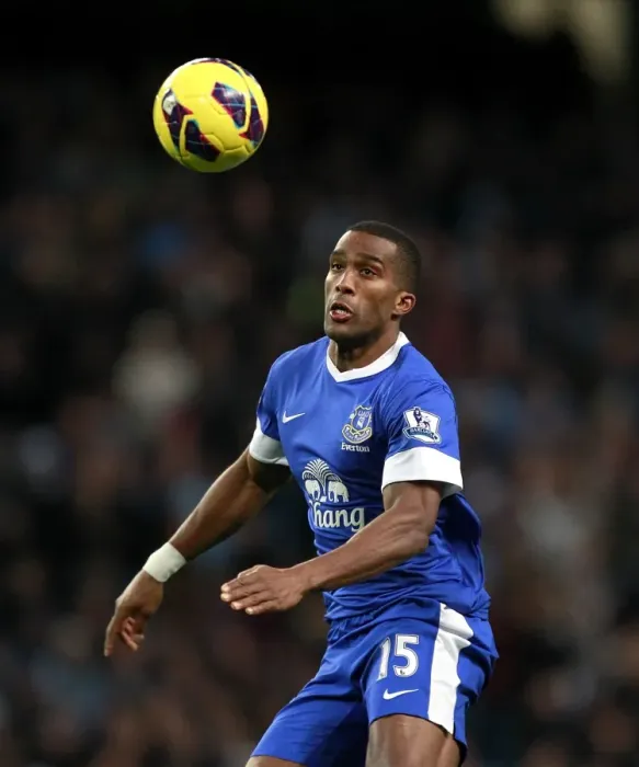 Framed Print : Distin's Defiant Stand: Manchester City vs. Everton (1-1) - Barclays Premier League, Etihad Stadium (December 1, 2012) Framed Print : Distin's Defiant Stand: Manchester City vs. Everton (1-1) - Barclays Premier League, Etihad Stadium (December 1, 2012)