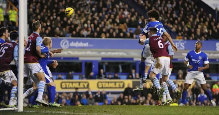 Framed Print : Dramatic Equalizer: Marouane Fellaini's Header Saves a Point for Everton in Thrilling 3-3 Comeback vs. Aston Villa (Barclays Premier League, February 2, 2013) Framed Print : Dramatic Equalizer: Marouane Fellaini's Header Saves a Point for Everton in Thrilling 3-3 Comeback vs. Aston Villa (Barclays Premier League, February 2, 2013)