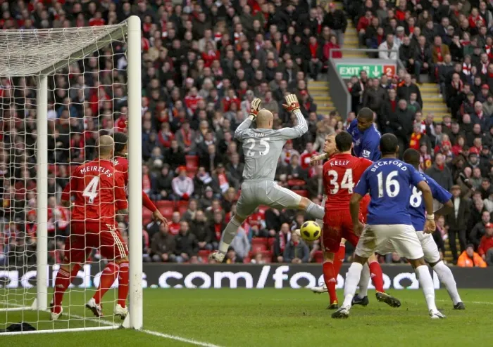 Framed Print : Dramatic Equalizer: Sylvain Distin Stuns Liverpool at Anfield, Premier League 2011 Framed Print : Dramatic Equalizer: Sylvain Distin Stuns Liverpool at Anfield, Premier League 2011