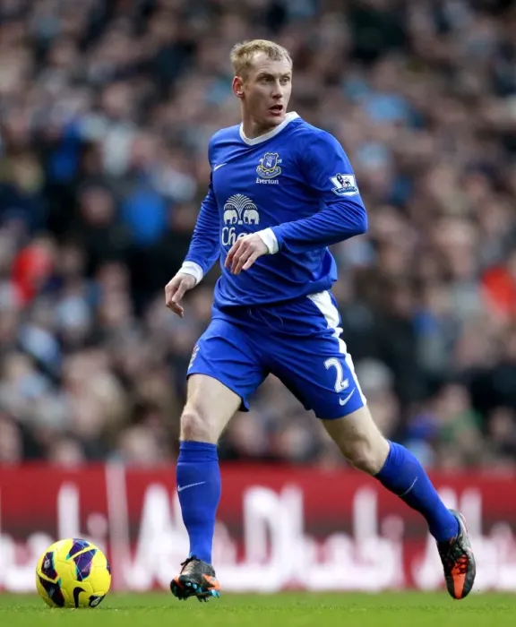 Framed Print : A Draw at Etihad: Manchester City vs. Everton - Tony Hibbert's Battle