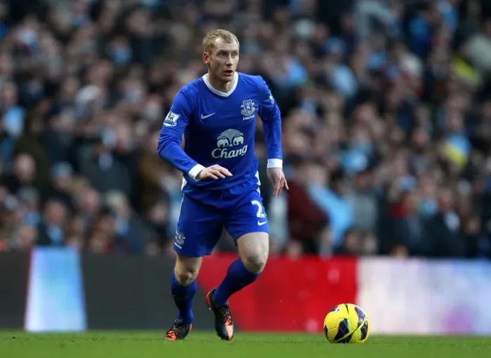Framed Print : Draw at Etihad: Tony Hibbert Stands Firm for Everton vs. Manchester City (December 1, 2012, Barclays Premier League) Framed Print : Draw at Etihad: Tony Hibbert Stands Firm for Everton vs. Manchester City (December 1, 2012, Barclays Premier League)
