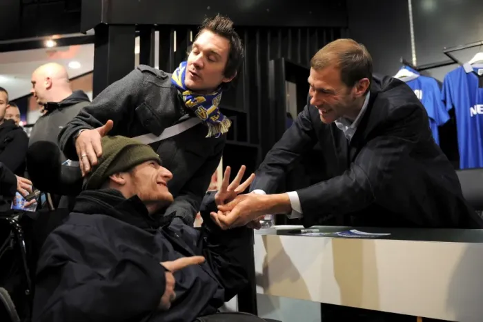 Framed Print : Duncan Ferguson: Engaging with Fans at Liverpool One - Signing Everton's Premier League XI DVD Framed Print : Duncan Ferguson: Engaging with Fans at Liverpool One - Signing Everton's Premier League XI DVD
