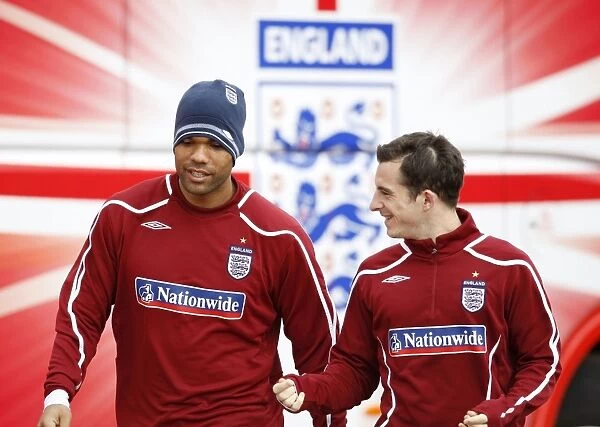 Everton Duo: Lescott and Baines Train with England Squad (March 2009)