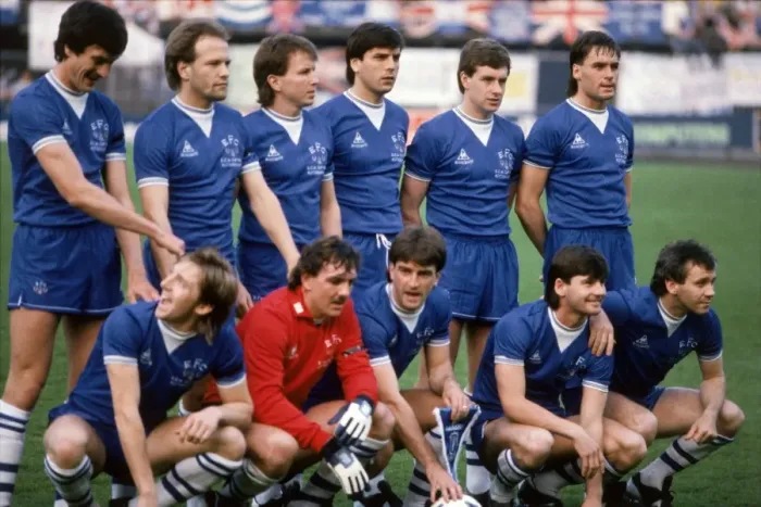Framed Print : Everton FC: 1985 European Cup Winners Cup Champions - Everton Team Celebrating Victory Over Rapid Vienna Framed Print : Everton FC: 1985 European Cup Winners Cup Champions - Everton Team Celebrating Victory Over Rapid Vienna