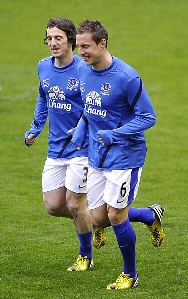 Everton FC: Baines and Jagielka Prepare for Everton vs. QPR (13-04-2013)