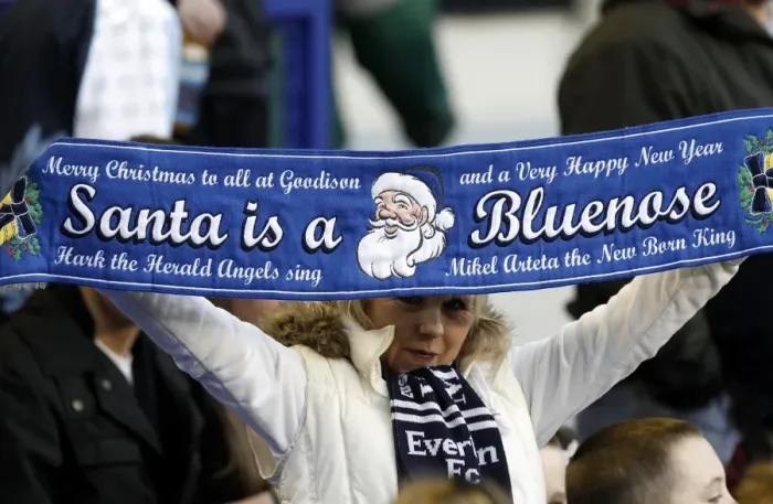 Framed Print : Everton FC: A Fan's Excitement at Goodison Park Before the Everton vs Wigan Athletic (BPL, 11 December 2010) Framed Print : Everton FC: A Fan's Excitement at Goodison Park Before the Everton vs Wigan Athletic (BPL, 11 December 2010)