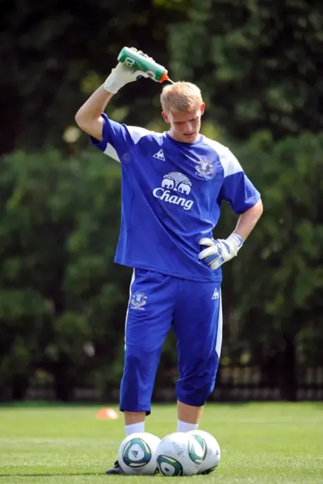 Framed Print : Everton FC: Gearing Up for the Season - Intense Training Sessions in Philadelphia, July 2011