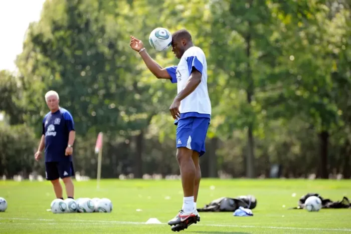 Framed Print : Everton FC: Intense Training Session in Philadelphia, July 2011 Framed Print : Everton FC: Intense Training Session in Philadelphia, July 2011