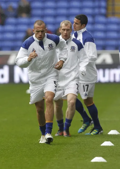 Framed Print : Everton FC: Johnny Heitinga's Intense Focus During Pre-Match Warm-Up at Reebok Stadium (November 2011) Framed Print : Everton FC: Johnny Heitinga's Intense Focus During Pre-Match Warm-Up at Reebok Stadium (November 2011)