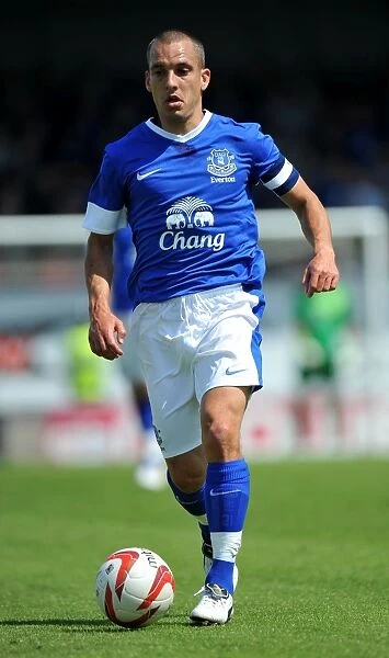 Everton FC: Leon Osman in Action during Pre-Season Friendly against Morecambe at Globe Arena