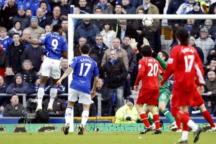Framed Print : Everton FC: Louis Saha's FA Cup-Winning Goal vs. Middlesbrough (Mar. 8, 2009) Framed Print : Everton FC: Louis Saha's FA Cup-Winning Goal vs. Middlesbrough (Mar. 8, 2009)