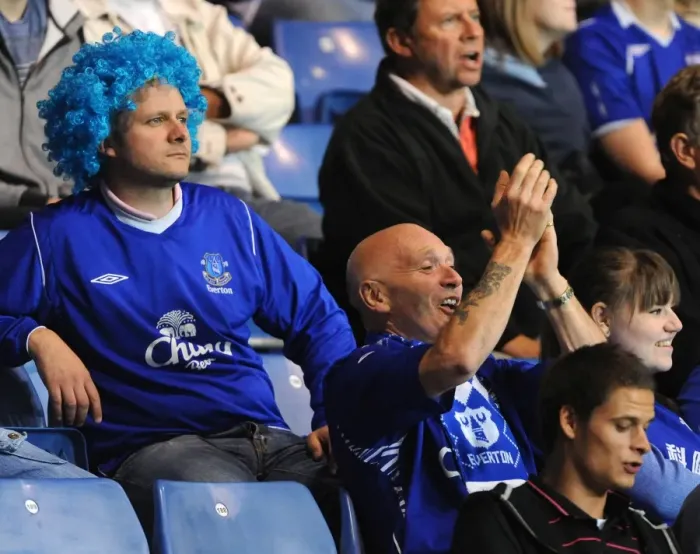 Framed Print : Everton FC: Passionate Fans in Full Throat during Pre-Season Clash against Oxford United (July 2011) Framed Print : Everton FC: Passionate Fans in Full Throat during Pre-Season Clash against Oxford United (July 2011)