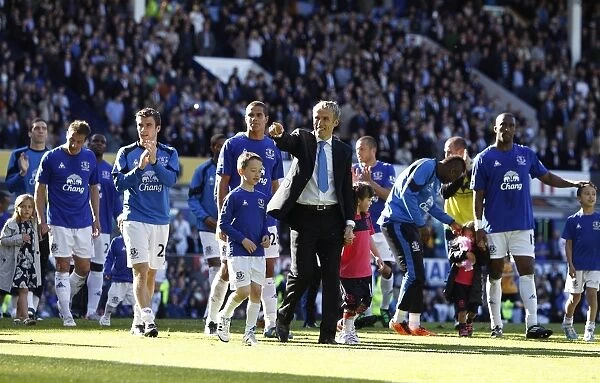 Everton FC: Phil Neville and Team Celebrate Premier League Victory at Goodison Park (22 May 2011)