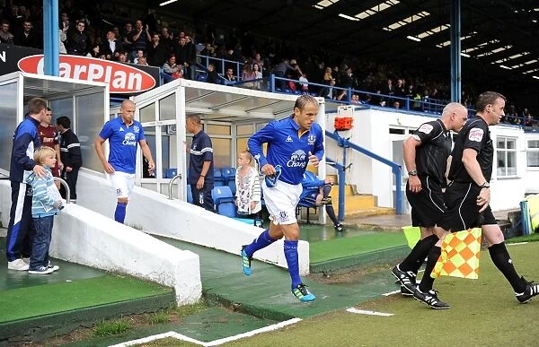 Everton FC: Phil Neville and Team Unveil Themselves at Gigg Lane Ahead of Bury Clash (July 15, 2011)
