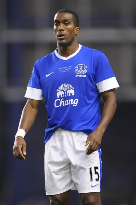Framed Print : Everton FC vs AEK Athens: Sylvain Distin in Pre-Season Action at Goodison Park - Everton Pre-Season Friendly Framed Print : Everton FC vs AEK Athens: Sylvain Distin in Pre-Season Action at Goodison Park - Everton Pre-Season Friendly