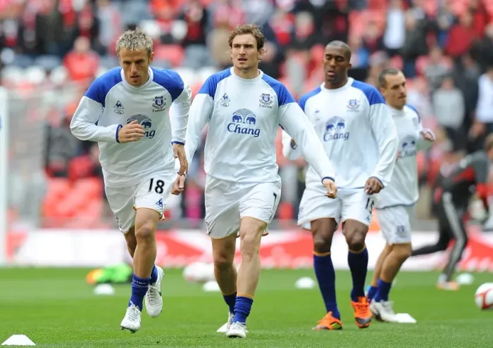 Framed Print : Everton FC at Wembley: Phil Neville and Team Gear Up for Liverpool FA Cup Semi-Final (April 2012) Framed Print : Everton FC at Wembley: Phil Neville and Team Gear Up for Liverpool FA Cup Semi-Final (April 2012)