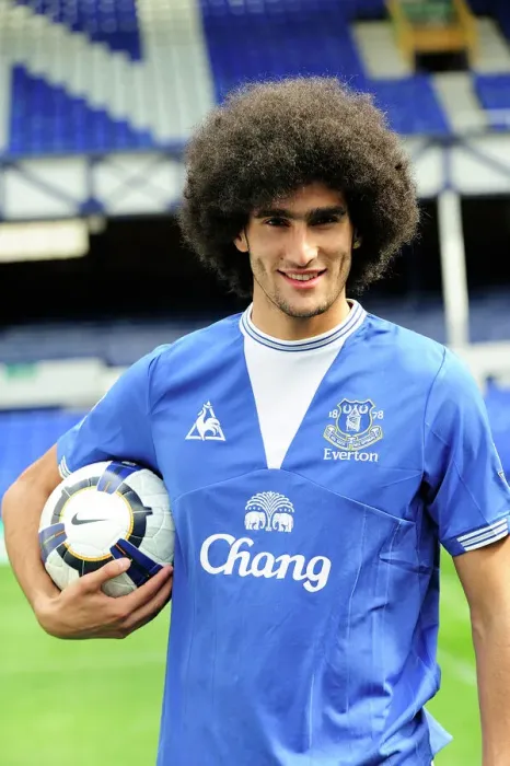 Framed Print : Everton FC's New Signing: Marouane Fellaini's Team Photo Debut, 2009-10 Season Framed Print : Everton FC's New Signing: Marouane Fellaini's Team Photo Debut, 2009-10 Season
