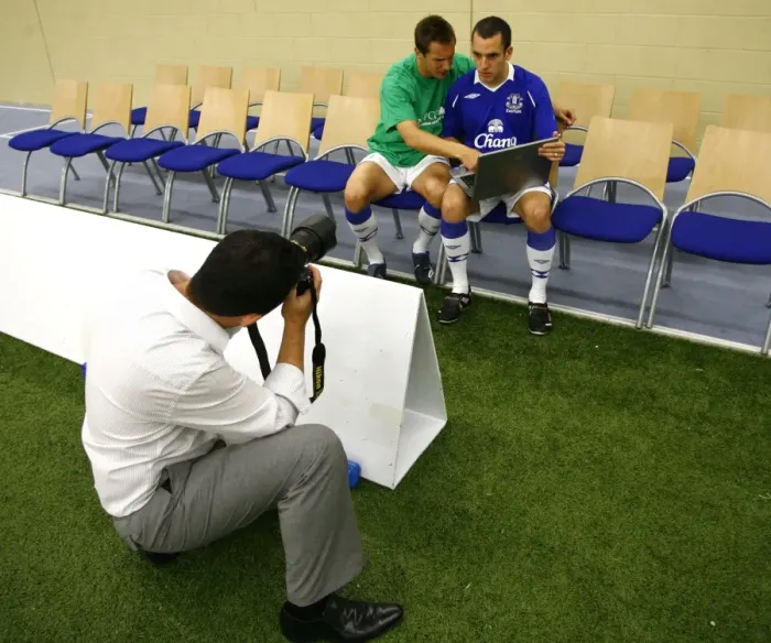 Framed Print : Everton Football Club 2008 / 09 Photocall at Goodison Park Framed Print : Everton Football Club 2008 / 09 Photocall at Goodison Park