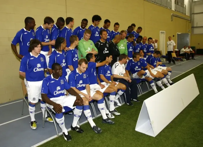 Framed Print : Everton Football Club 2008-09 Team Photocall at Goodison Park