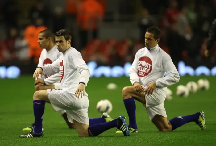 Framed Print : Everton Football Club: Jagielka and Coleman Preparing for Liverpool Showdown at Anfield (BPL 2012) Framed Print : Everton Football Club: Jagielka and Coleman Preparing for Liverpool Showdown at Anfield (BPL 2012)