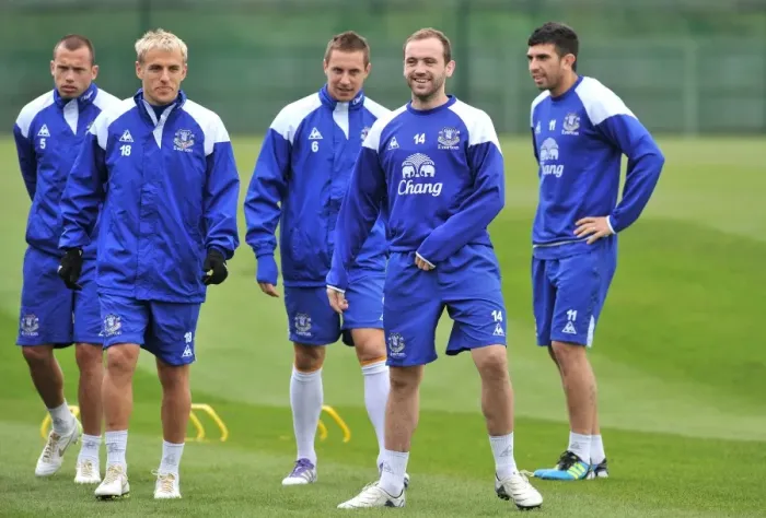 Framed Print : Everton Football Club: James McFadden in Focus at Finch Farm Training Ground