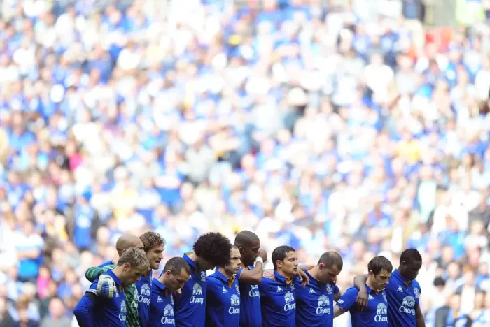 Framed Print : Everton Football Club Pays Tribute: A Minute's Silence for Hillsborough Victims (FA Cup Semi-Final vs. Liverpool, 2012) Framed Print : Everton Football Club Pays Tribute: A Minute's Silence for Hillsborough Victims (FA Cup Semi-Final vs. Liverpool, 2012)