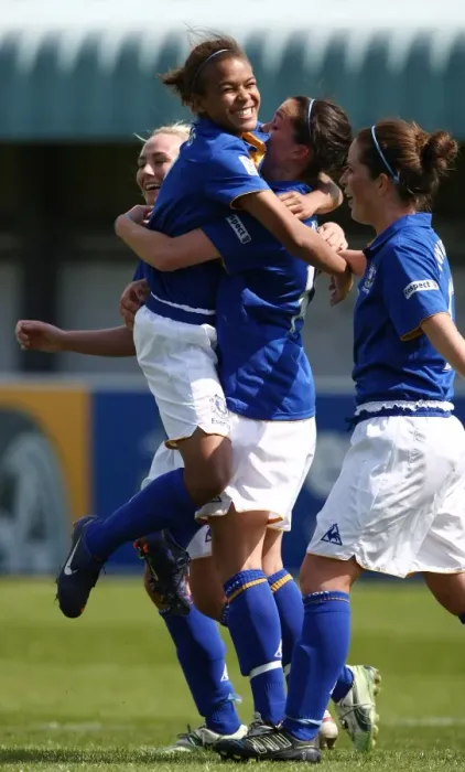 Framed Print : Everton Ladies Celebrate Gwen Harries Goal in FA WSL Action vs. Lincoln Ladies (06 May 2012) Framed Print : Everton Ladies Celebrate Gwen Harries Goal in FA WSL Action vs. Lincoln Ladies (06 May 2012)
